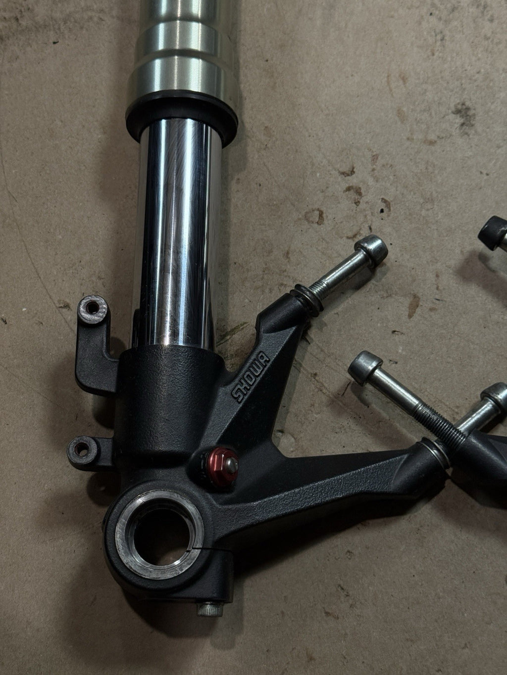 11-13 Ducati 848 1198 Evo SE Front Forks Suspension Assembly DAMAGED BENT OEM
