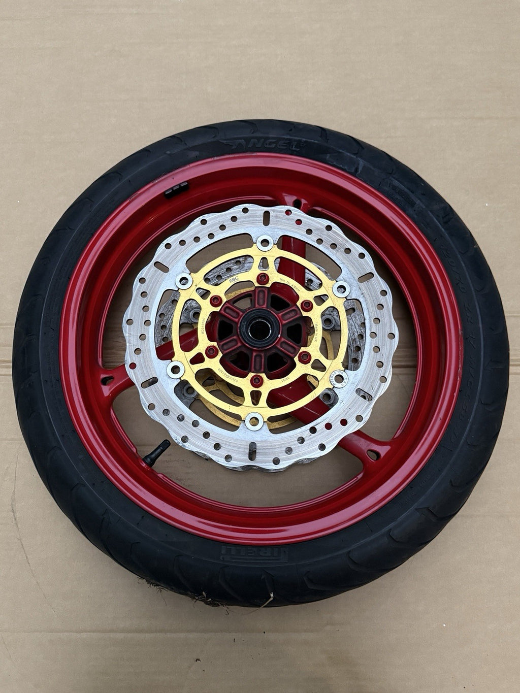 11-25 Suzuki Gsxr600 GSXR750 Front Rear Wheel Back Rim Set OEM Red Painted8