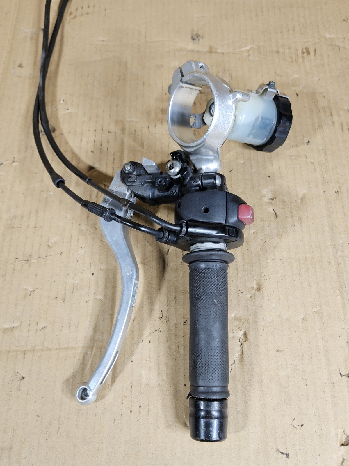 09-14 BMW S1000RR OEM Right Clip On Throttle Brake Master Cylinder Heated Grip9