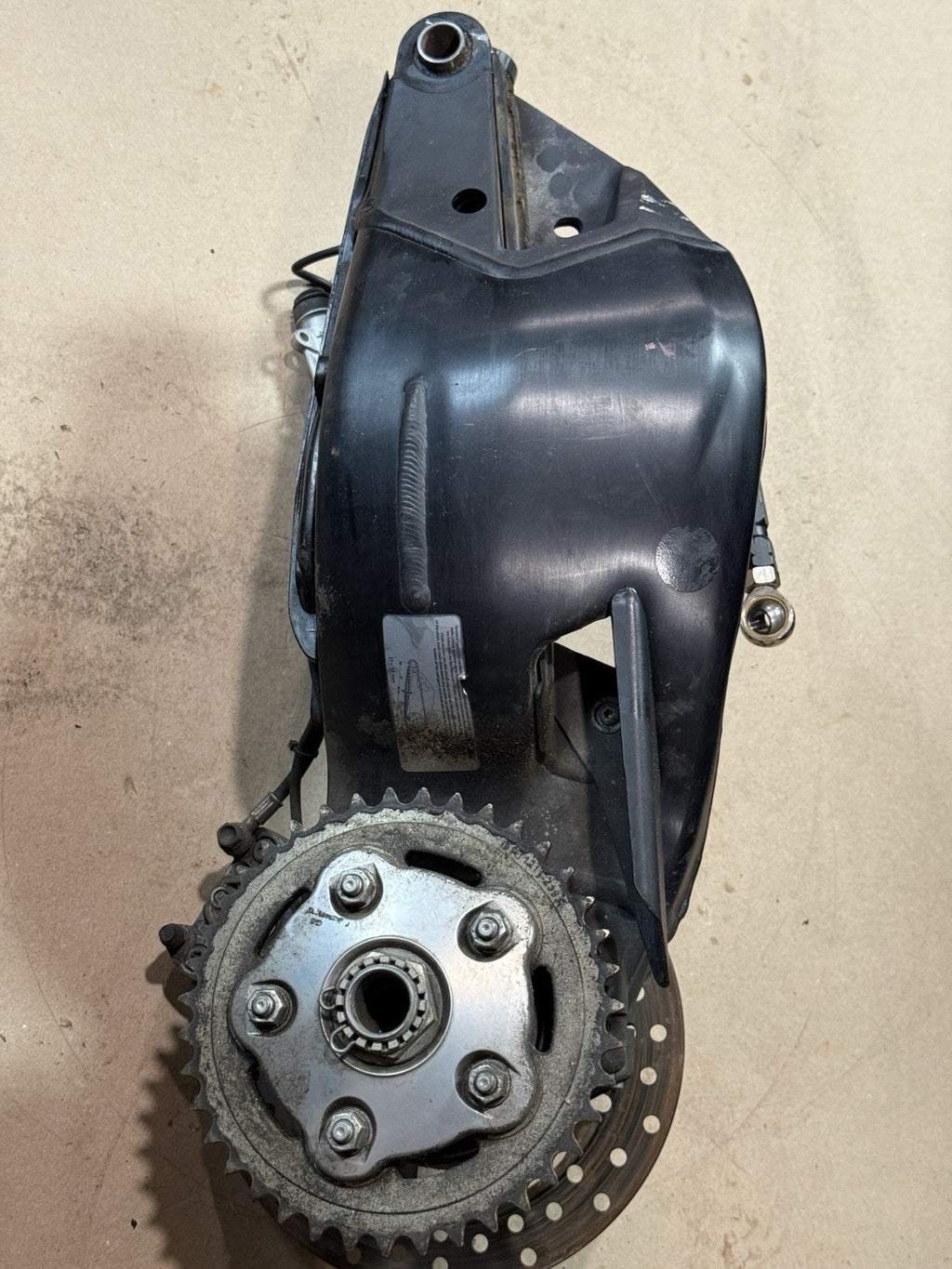 08-13 Ducati 848 1098 1198 OEM Single Sided Swingarm Rear Brake Rotor Sprocket
