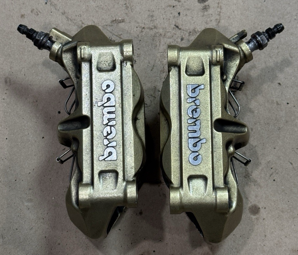 09-14 BMW S1000RR Brembo Front Brake Calipers OEM Gold Calipers SET Pair Genuine0