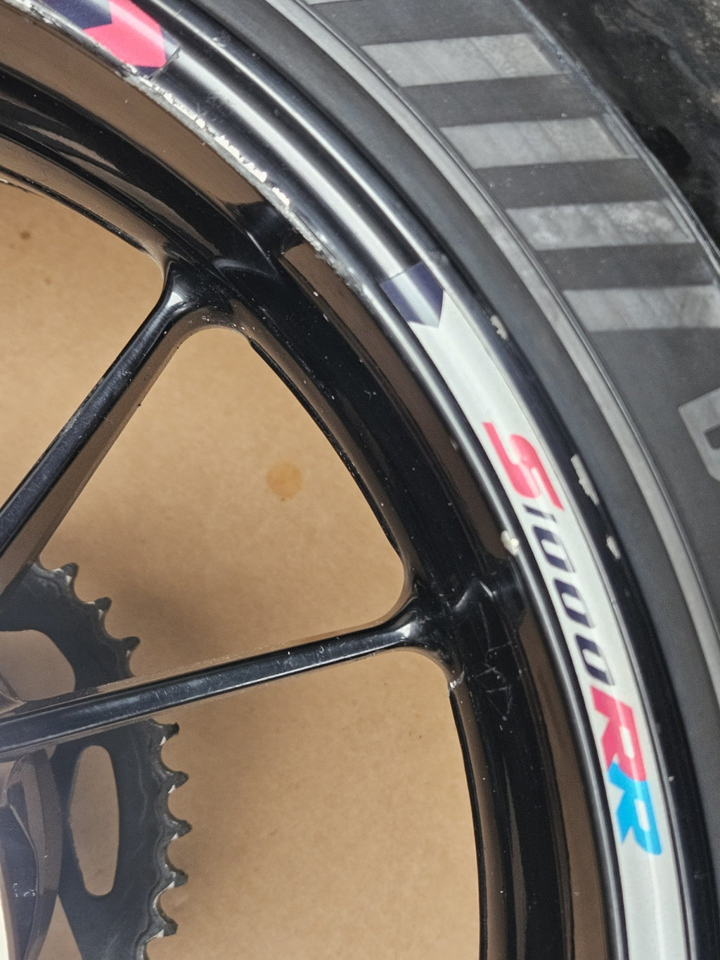 09-14 2014 BMW S1000RR OEM Rear Wheel Rim Factory Wheel Damaged