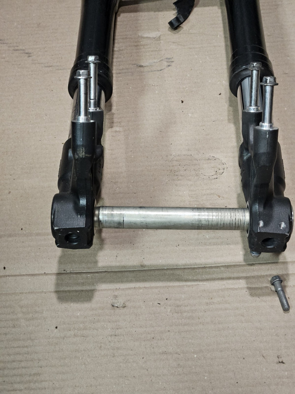 13-18 Kawasaki Ninja 636 ZX6R Front End Forks Tubes Tree Suspension OEM AS-IS
