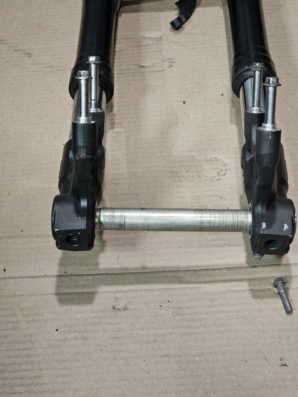 13-18 Kawasaki Ninja 636 ZX6R Front End Forks Tubes Tree Suspension OEM AS-IS