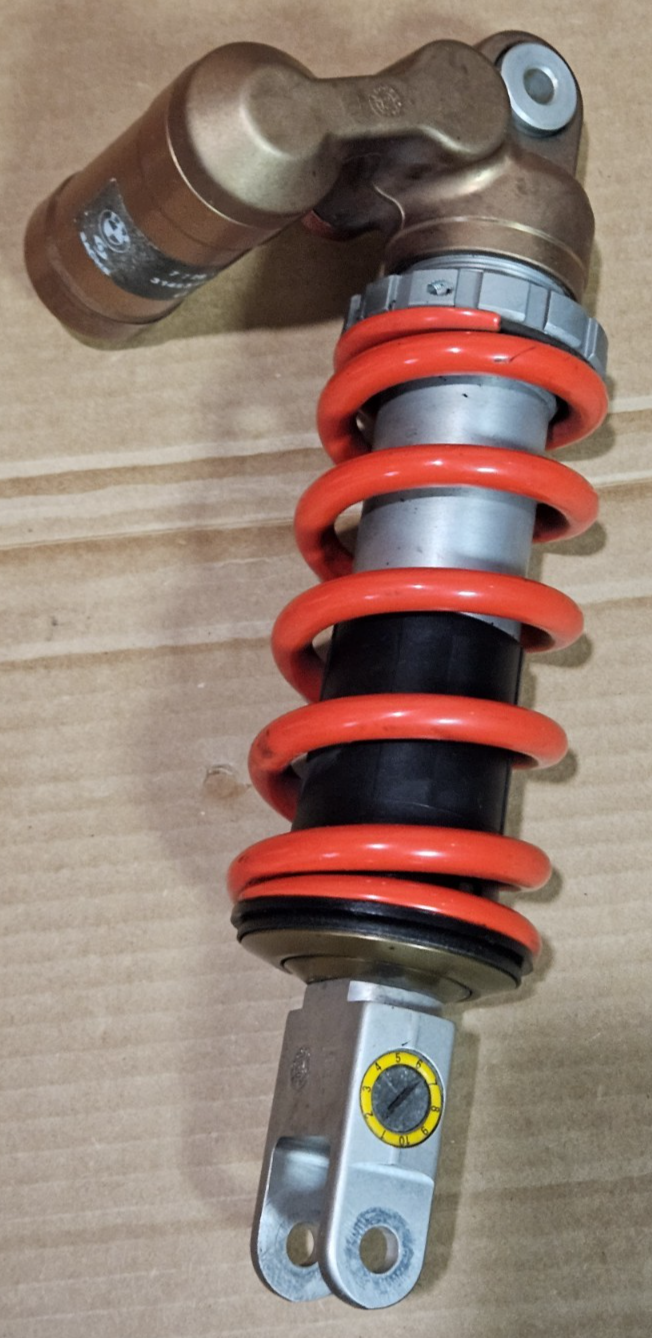 09-14 BMW S1000RR OEM Rear Shock Suspension Strut Red Spring Unit