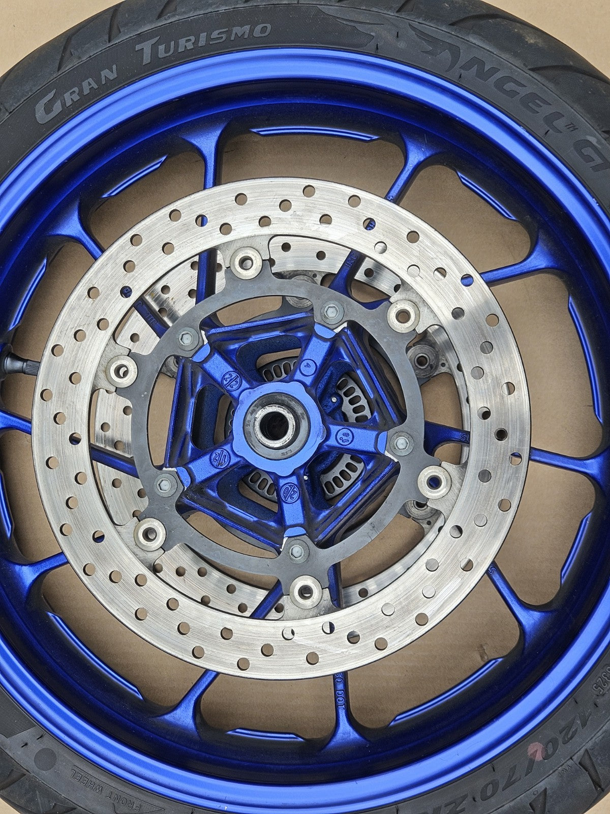 2022 22-25 Yamaha YZF-R7 YZFR7 Front Rear Wheel Blue Rim Set OEM Rims Pair5