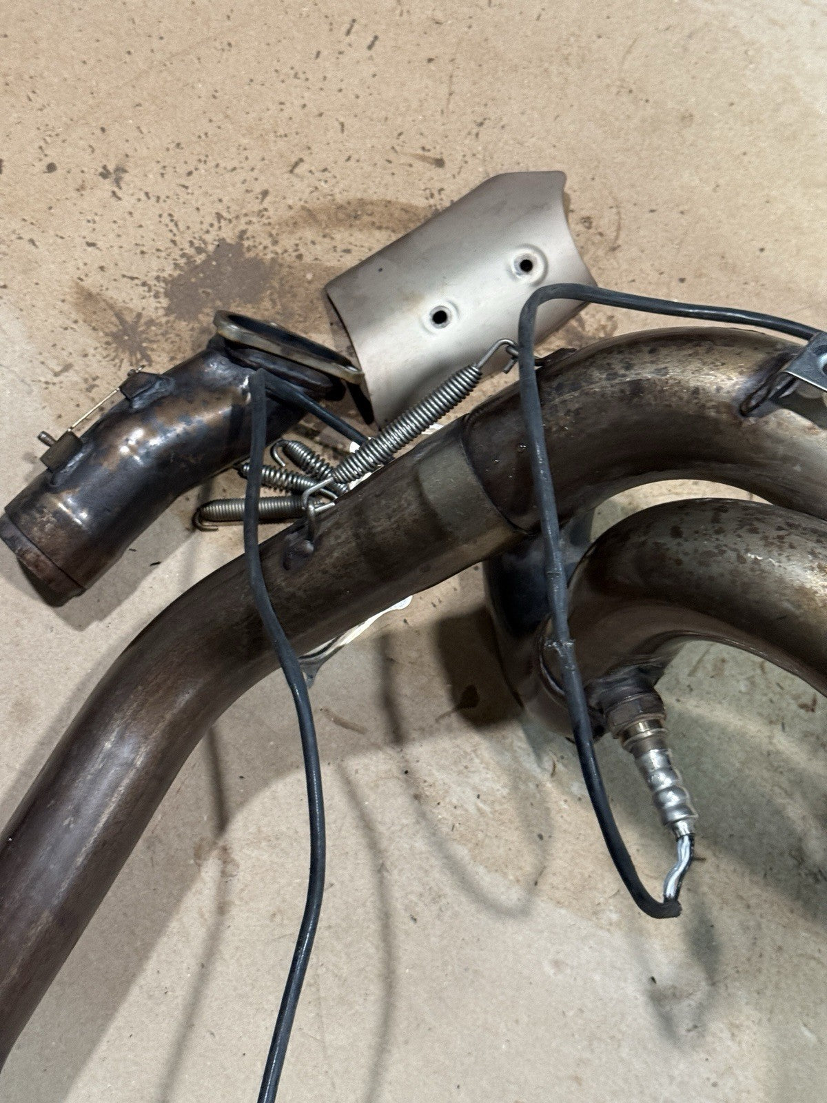2011-13 Ducati 848 Evo 1098 1198 OEM Exhaust Headers Mid Pipe Assembly Straight