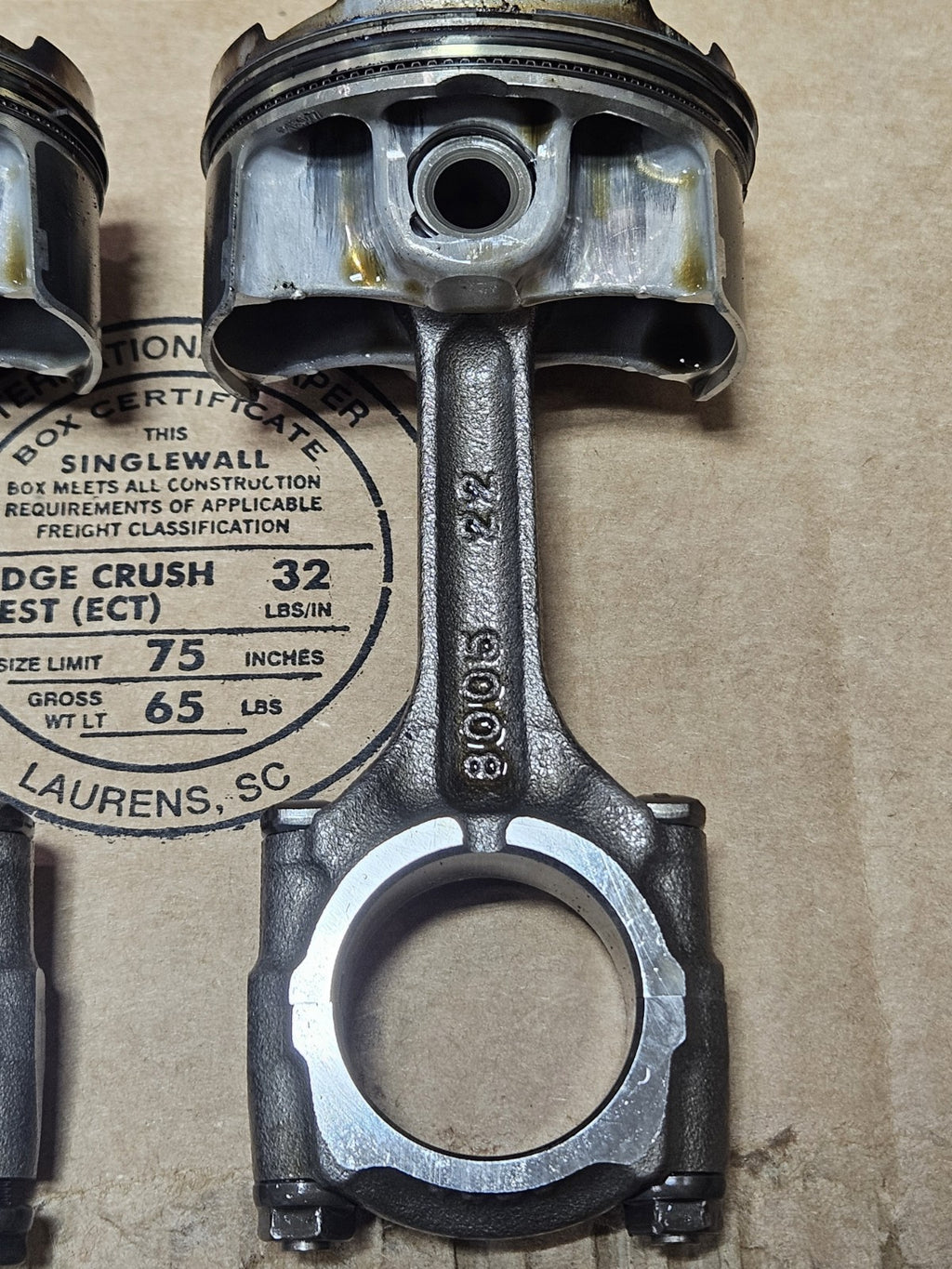 19-23 KAWASAKI NINJA ZX6R ZX636 ENGINE MOTOR PISTONS CONNECTING RODS RINGS SET 3