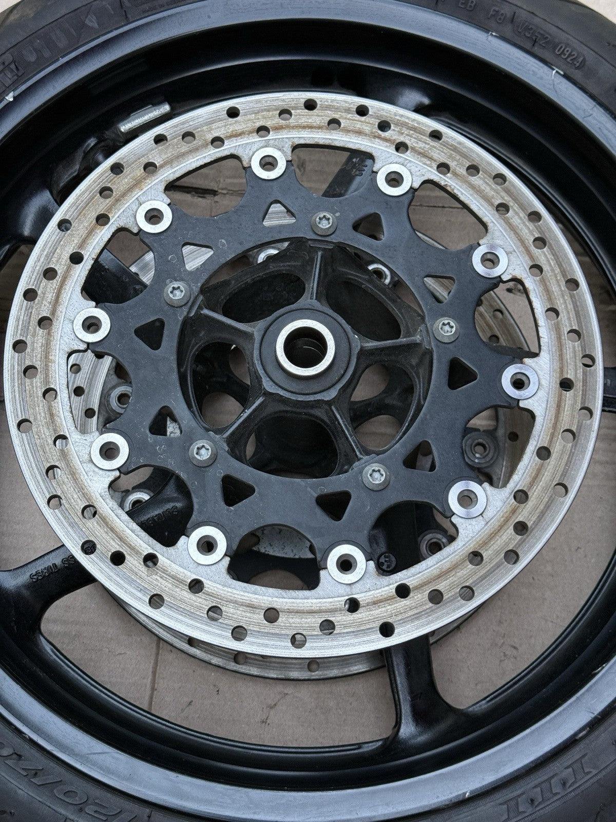 2007-2008 Yamaha YZF-R1 R1 OEM Front Wheel Rim Hub Straight 4C8 Factory17