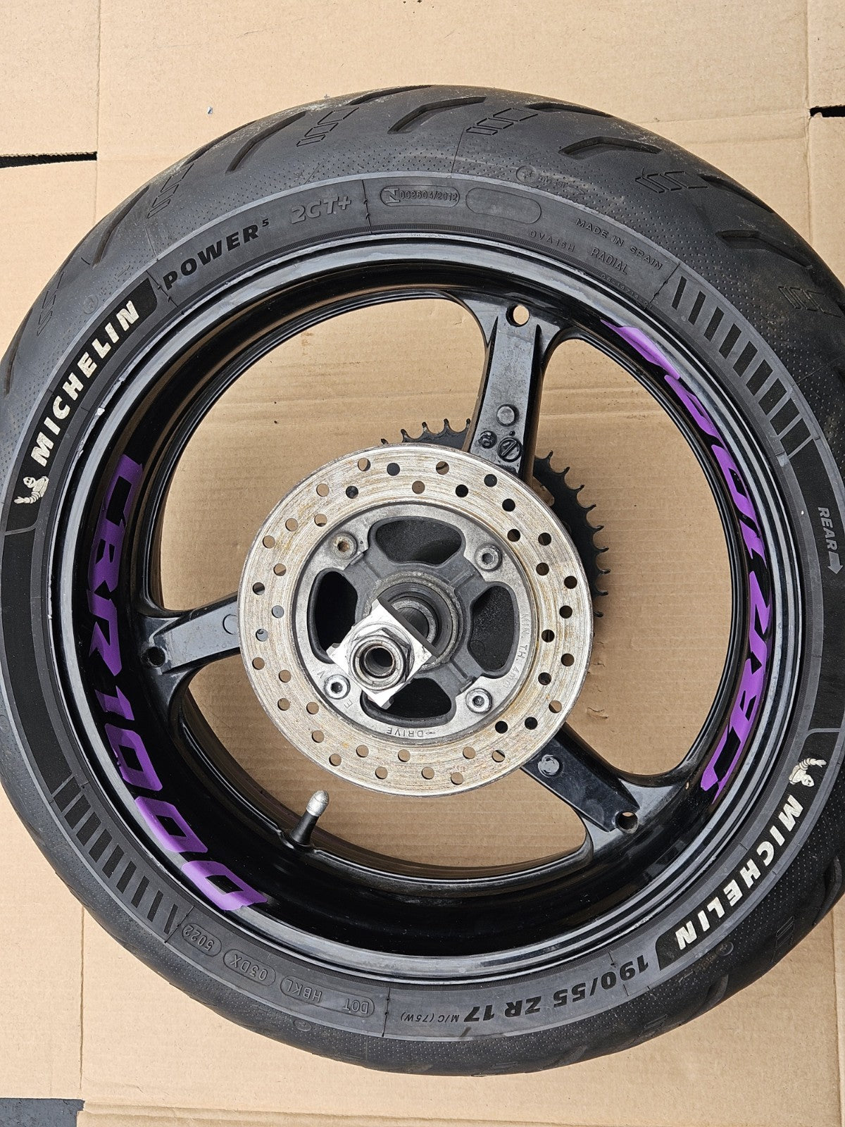 04-19 04 05 06 07 Honda CBR1000RR Cbr 1000 RR Rear Wheel Rims Rim Hub Aluminum