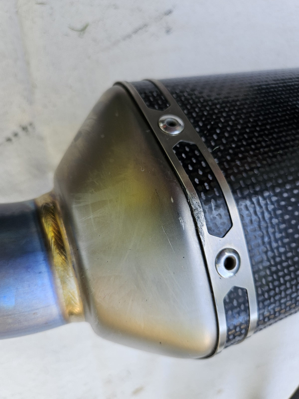 16-20 Kawasaki Ninja Zx10r Akrapovic Exhaust Pipe Muffler Slip On Can Slipon5