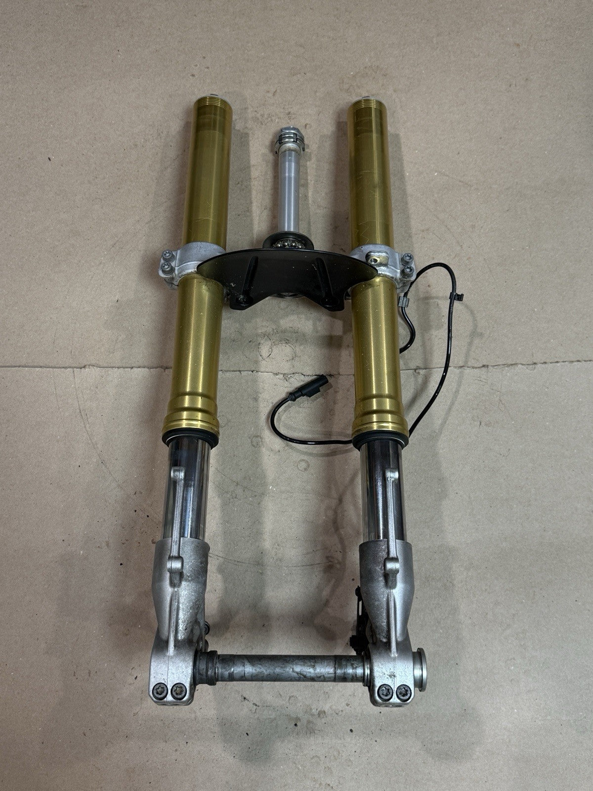 09-14 BMW S1000RR OEM Front Forks Suspension Pair Triple Tree Straight Set