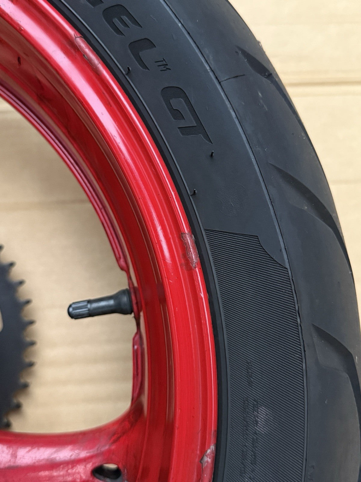 11-25 Suzuki Gsxr600 GSXR750 Front Rear Wheel Back Rim Set OEM Red Painted17