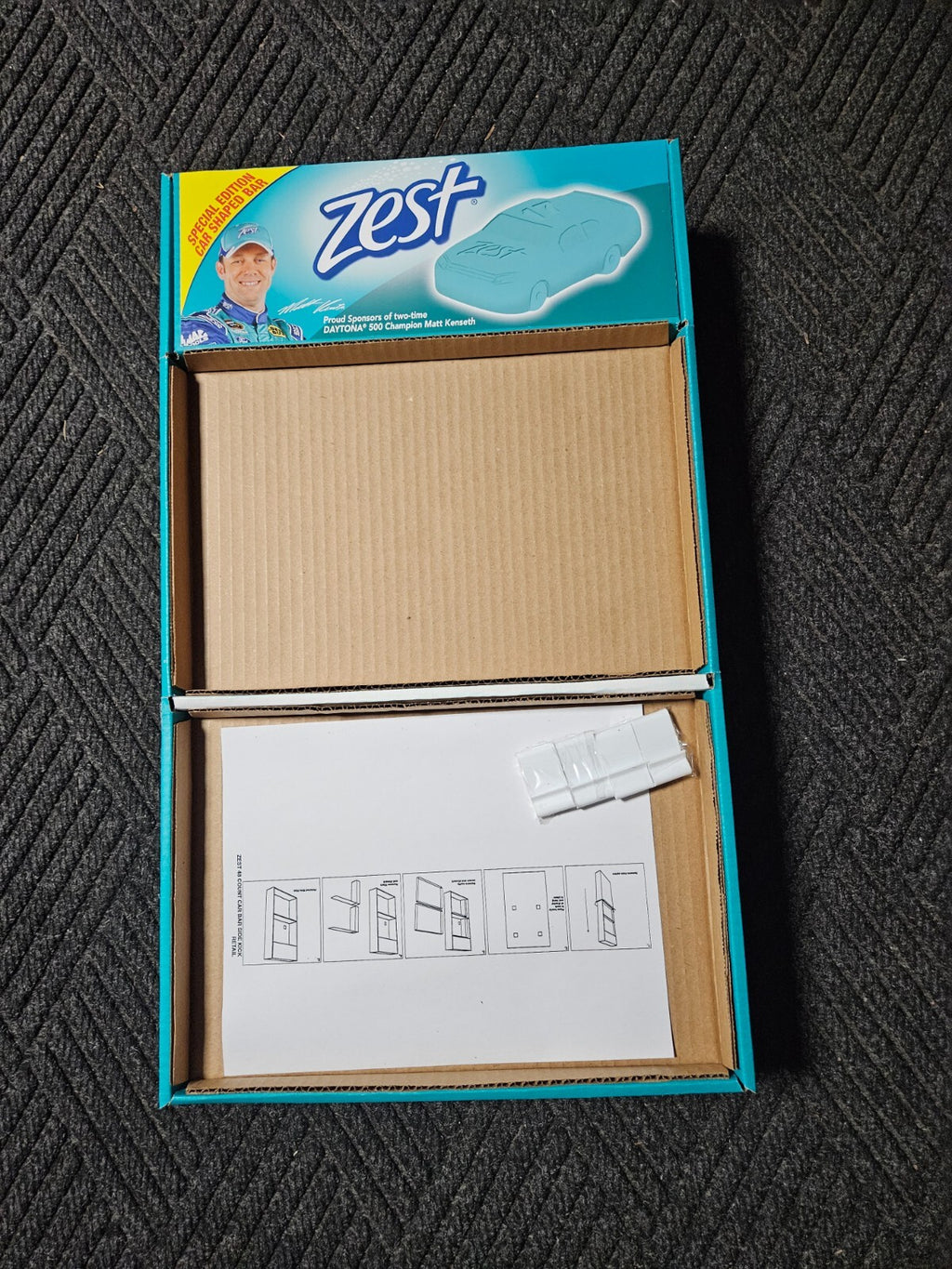 Matt Kenseth Zest Special Edition Car Shaped Aqua Bar Soap Display Case