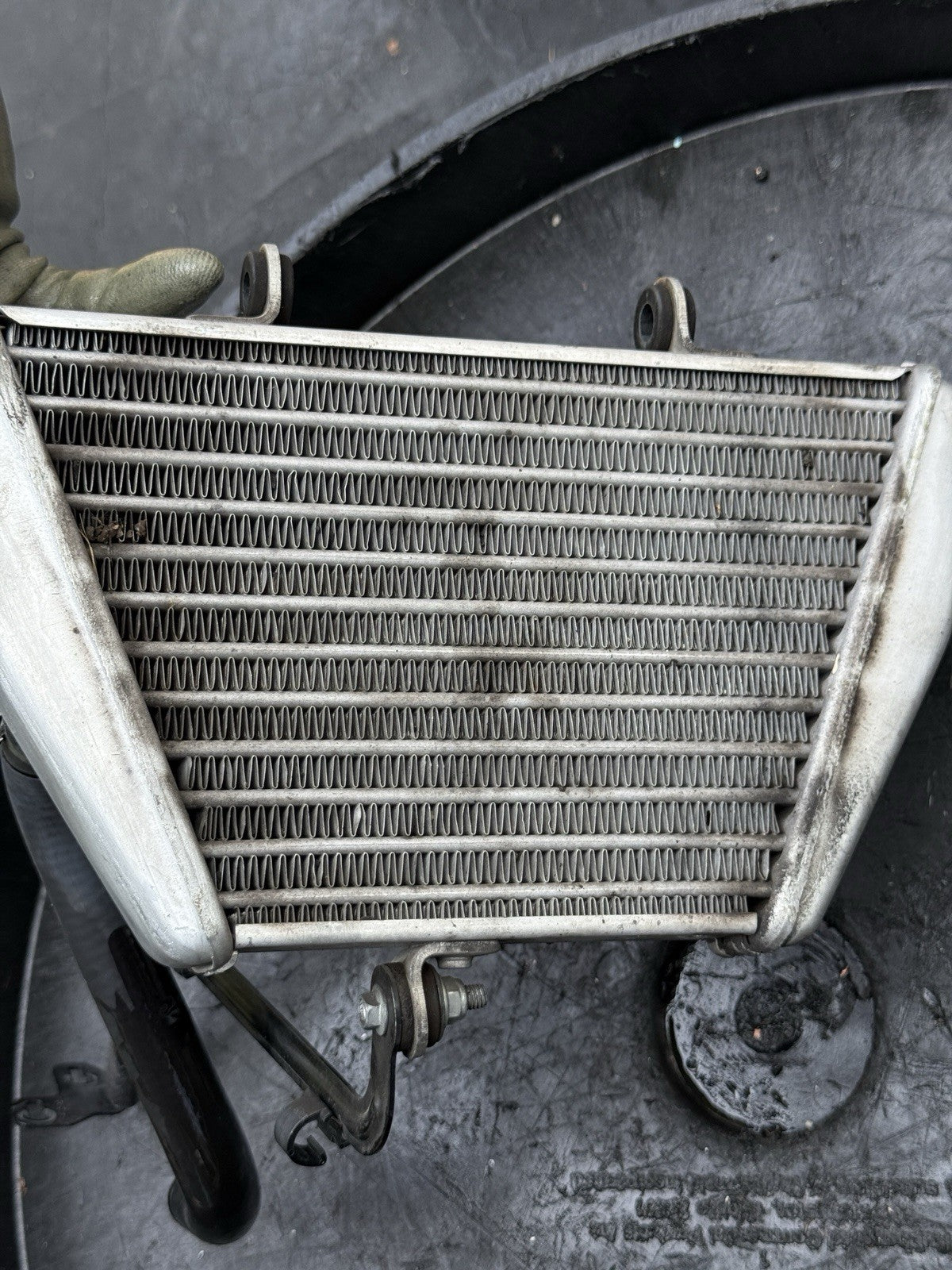 21-25  Aprilia RSV4 1100 Tuono OEM Lower Engine Motor Oil Cooler Assembly17