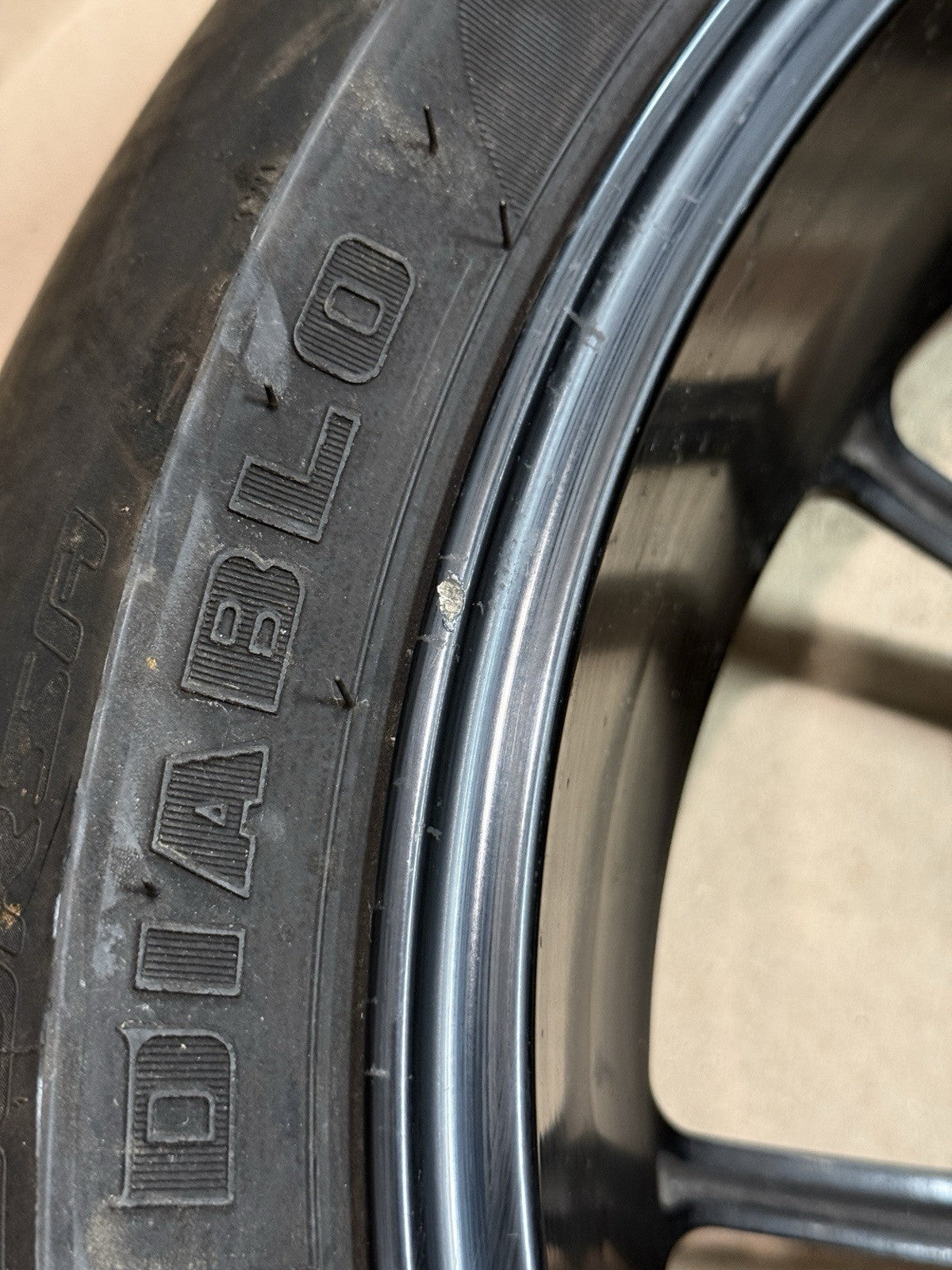 2011-13 Ducati 848 Evo 1098 1198 Rear Wheel Rim W/ Mounted Tire OEM Straight Tru