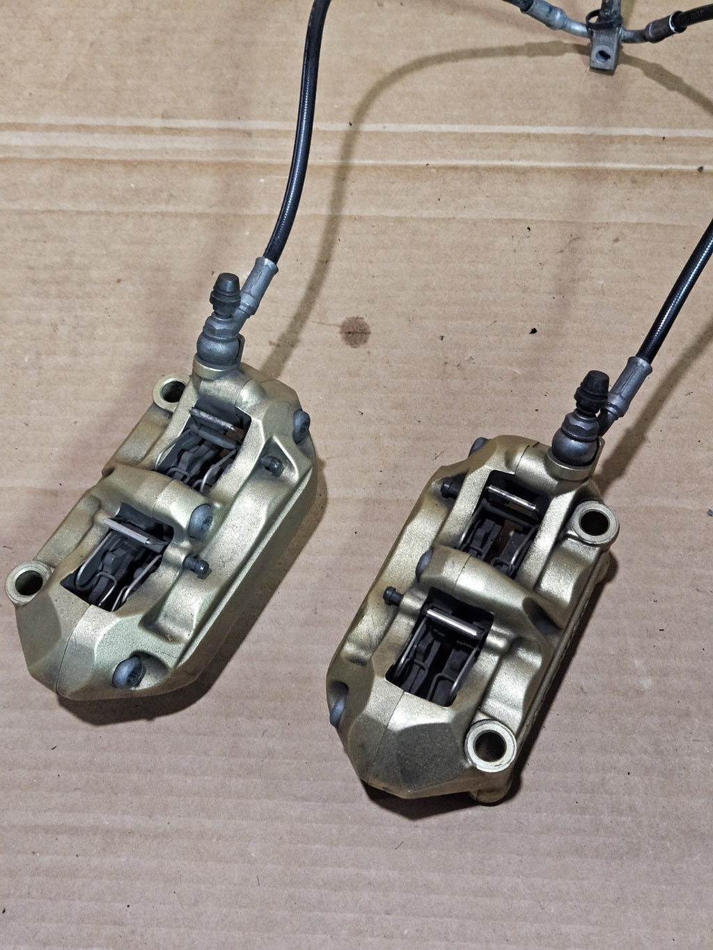 11-14 BMW S1000RR OEM Brembo Front Brake Calipers Pair Left Right Radial Mount
