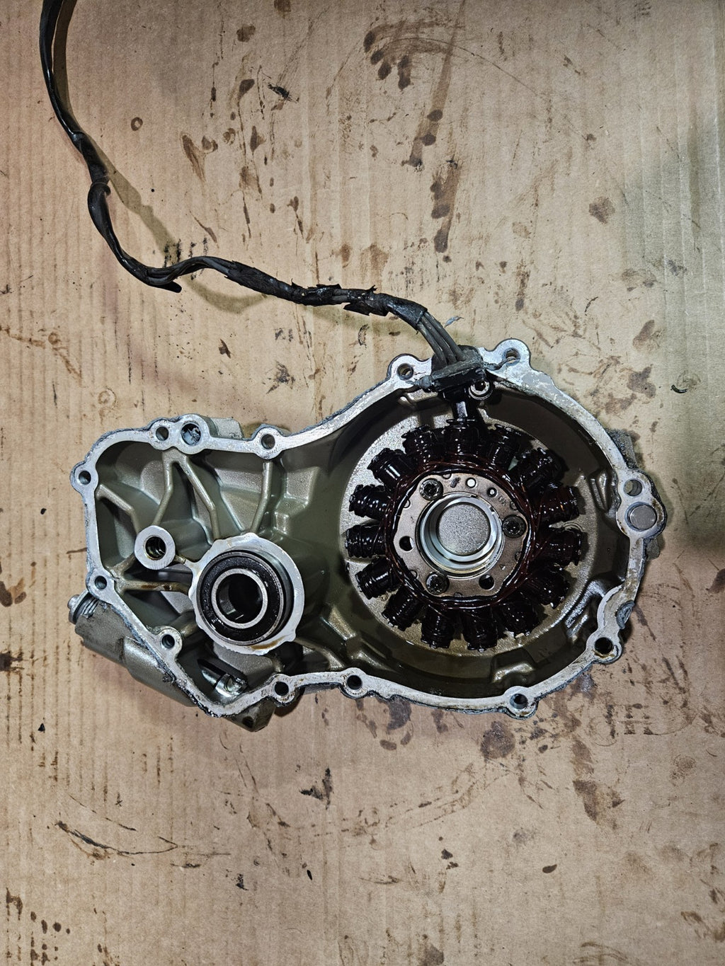 09-19 2014 BMW S1000RR OEM Engine Stator Generator Magneto Cover Left Case Cover