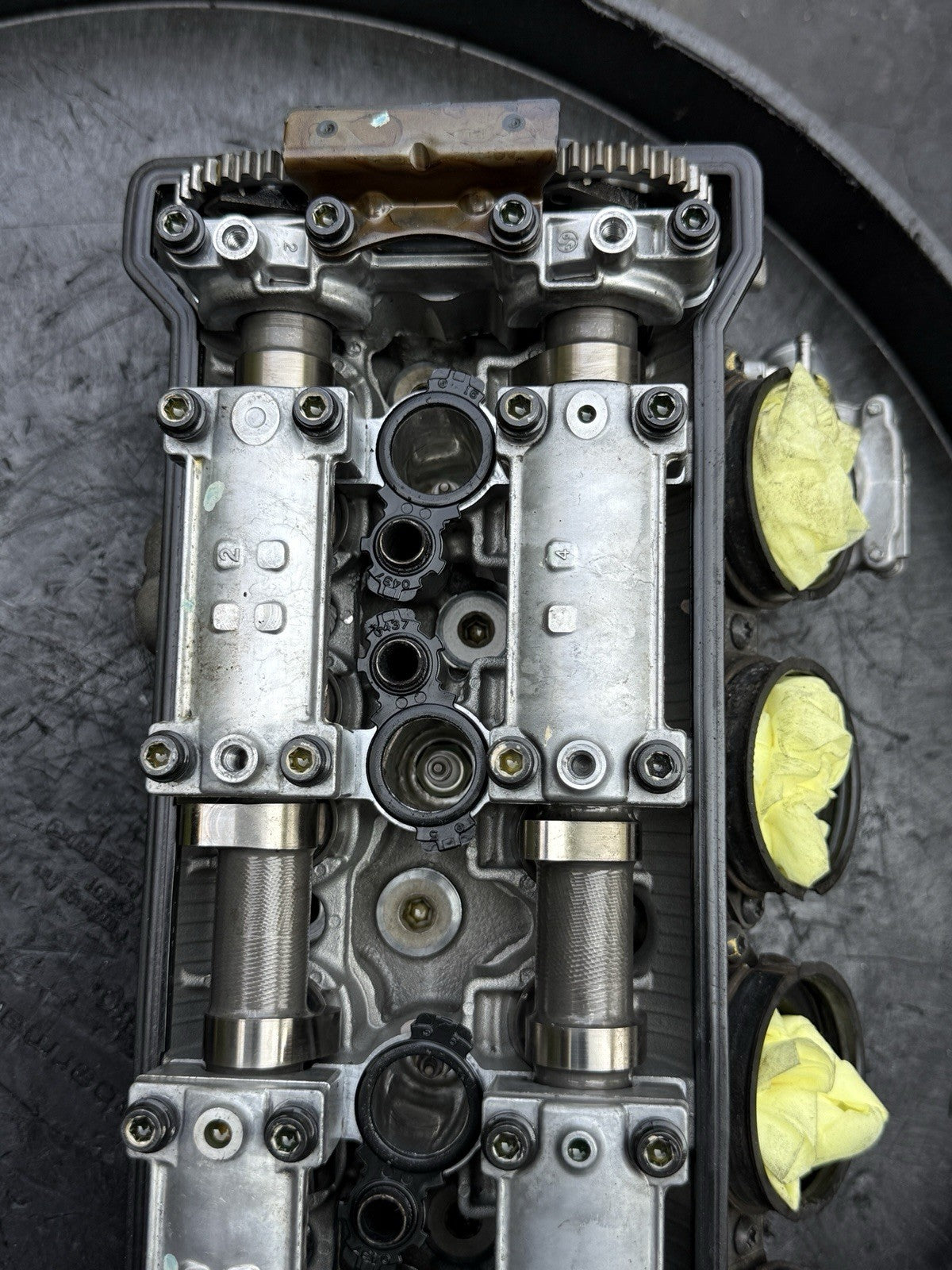2011-2015 2014 KAWASAKI NINJA ZX10R ZX-10R ENGINE TOP END CYLINDER HEAD W/ CAMS3