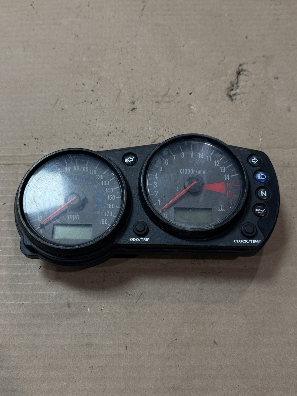 1998-1999 Kawasaki Ninja ZX6R ZX600G OEM Gauge Cluster Speedo Tach 28011-11754