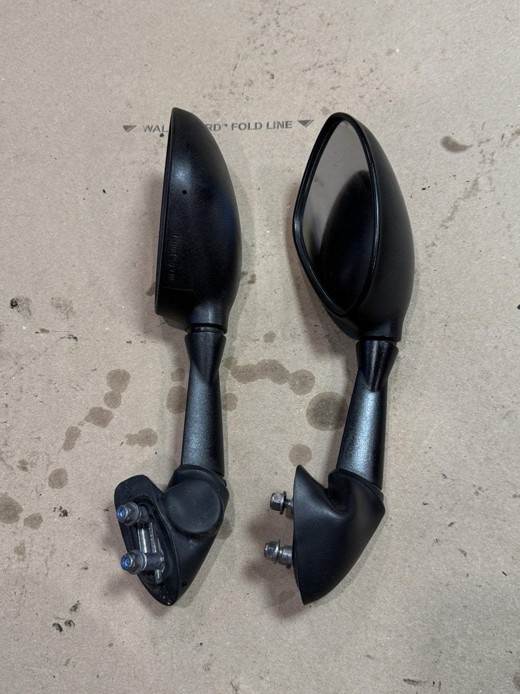 09-14 BMW S1000RR OEM Rear View Mirror Set Pair Mirrors Left Right Side Clip On
