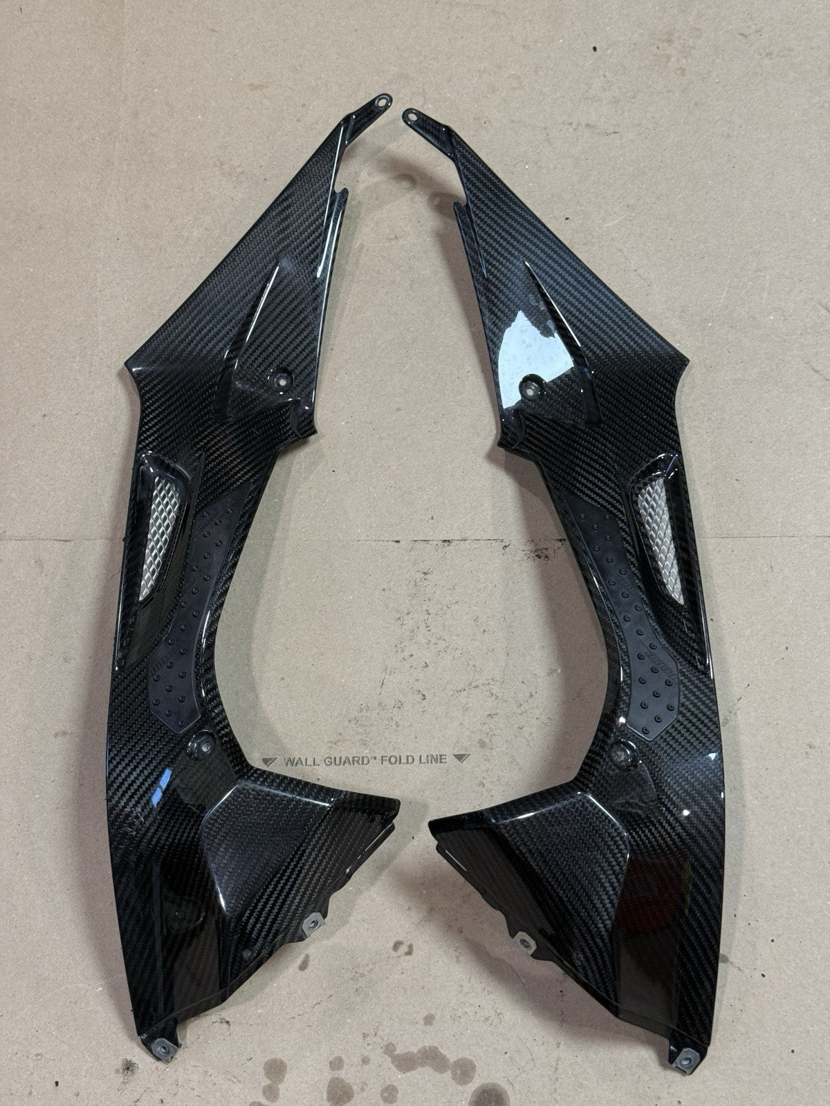 2010-2014 BMW S1000RR Right Left Gas Tank Fairings Covers Cowls Set Carbon Fiber