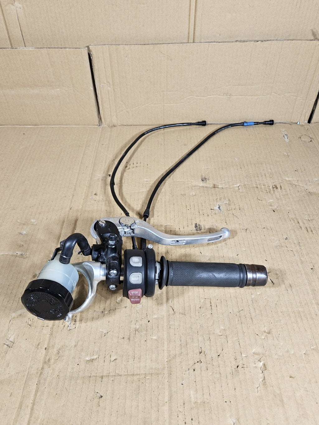 09-14 BMW S1000RR OEM Right Clip On Throttle Brake Master Cylinder Heated Grip20