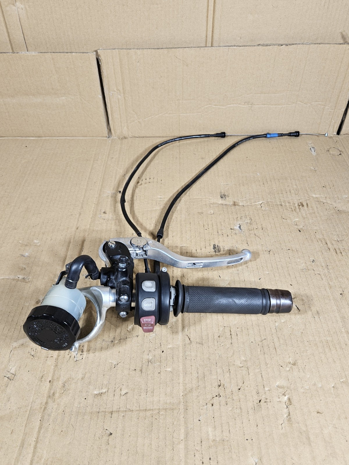 09-14 BMW S1000RR OEM Right Clip On Throttle Brake Master Cylinder Heated Grip20