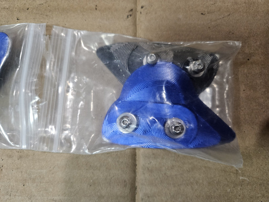 2022-2025 Yamaha YZF-R7 R7 Mirror Block Off Delete Plates Covers CNC Blue Black1