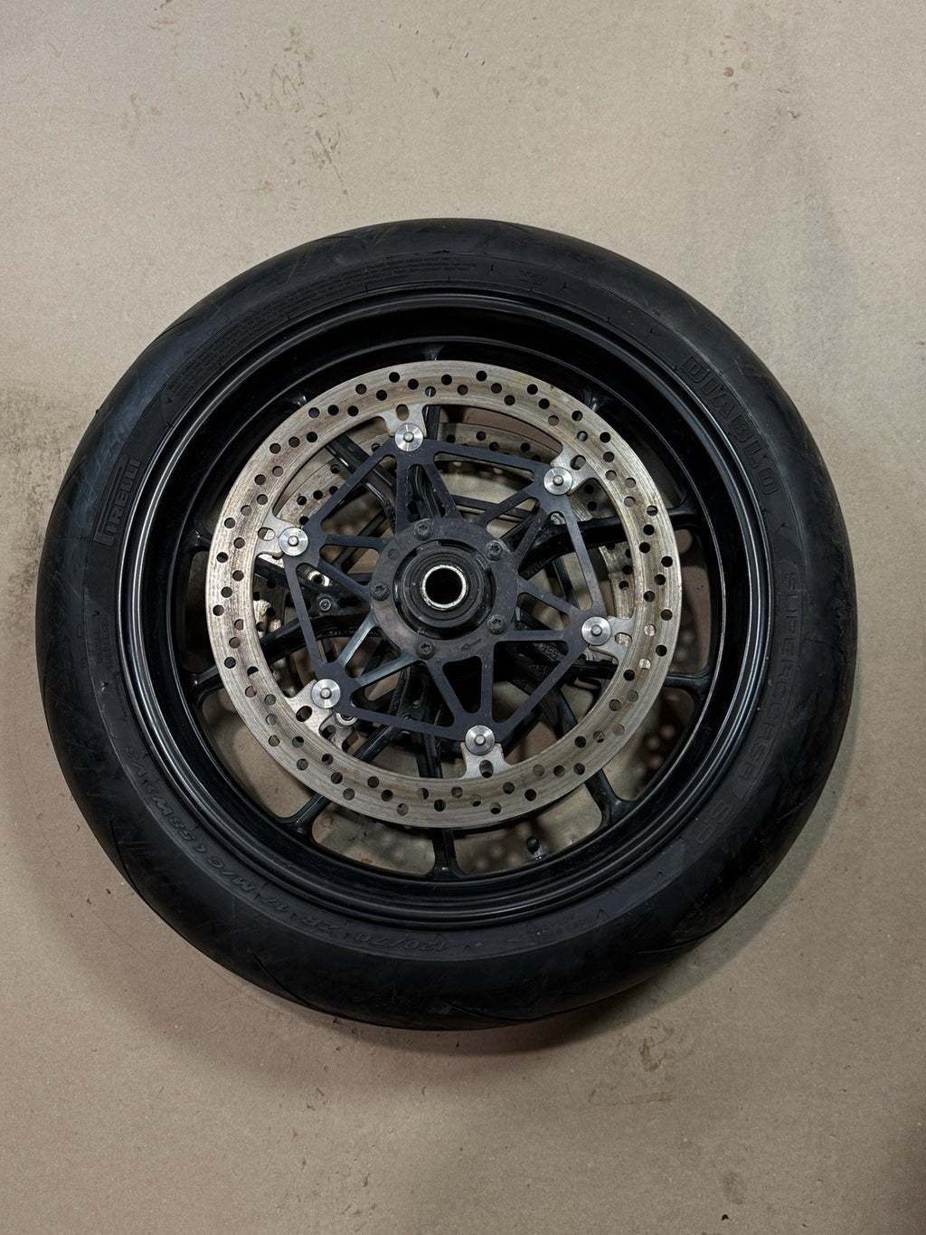 2011-13 Ducati 848 Evo 1098 1198 OEM Front Wheel Rim W/ Tire DENTED Damaged