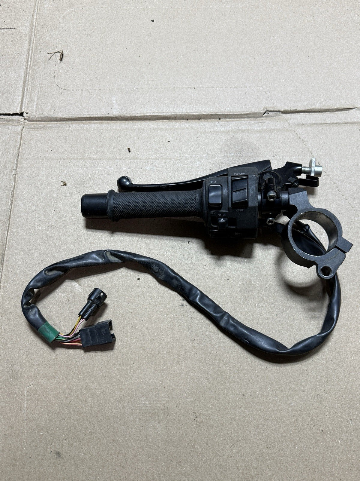 2015 13-18 NINJA ZX6R ZX636 OEM LEFT CLIP ON CLIPON HANDLEBAR W SWITCHES CLUTCH