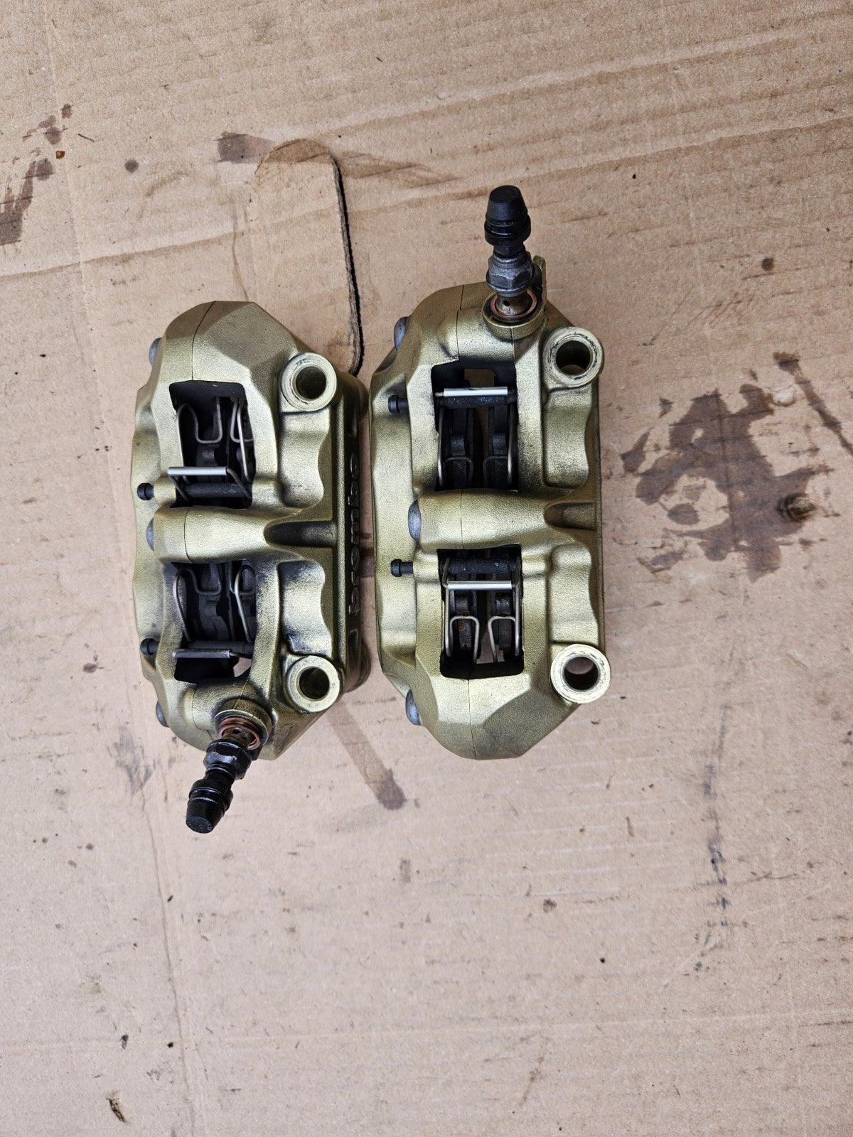 15-18 BMW S1000RR S1000 RR OEM Gold Brembo Front Brake Calipers Pair 341177147834