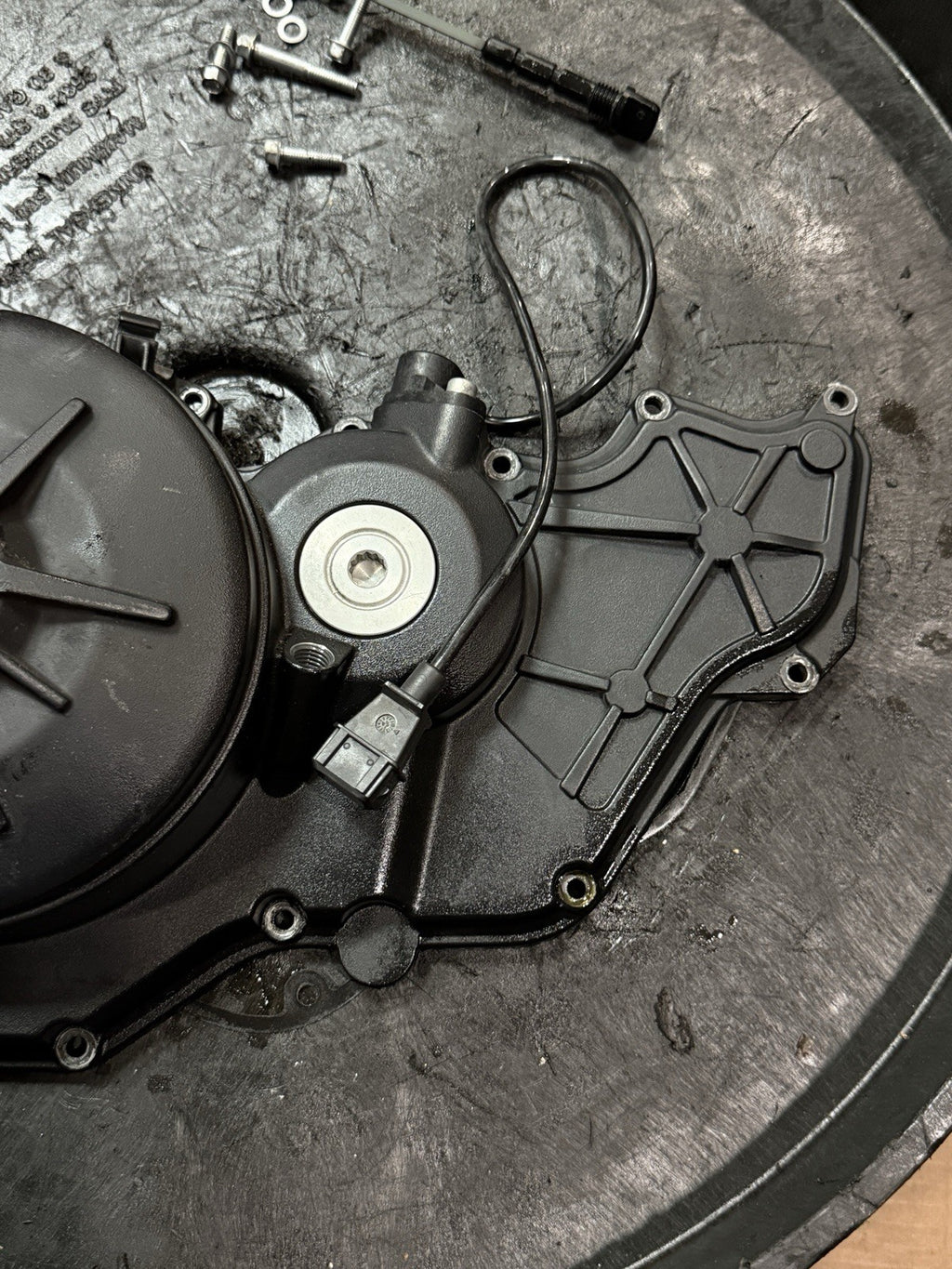 2015-2019 Aprilia RSV4 OEM Clutch Cover Crank Sensor Engine Case 1A0072734