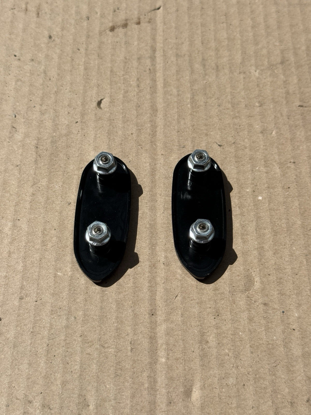 2006-2008 Suzuki GSXR600 GSXR750 GSXR1000 Mirror Block Off Plates Black L&R Pair3