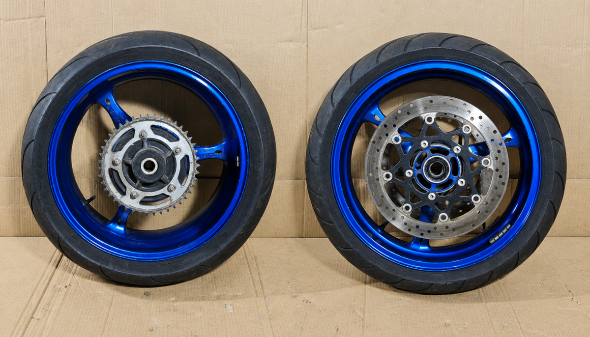 2006 Suzuki GSXR600 Wheel Set Front & Rear OEM 5411141G10 2006-2007 Rims Pair0