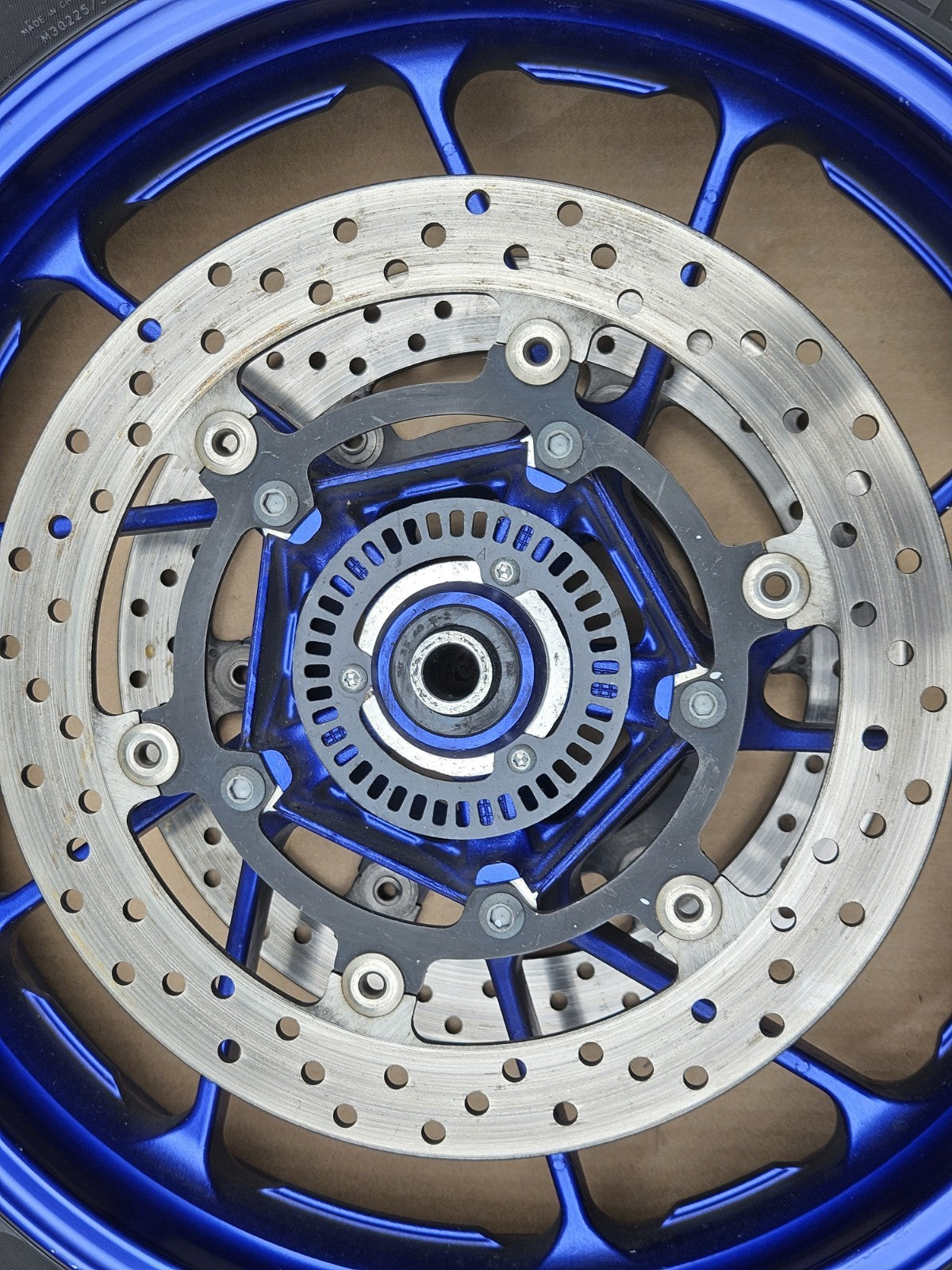 2022 22-25 Yamaha YZF-R7 YZFR7 Front Rear Wheel Blue Rim Set OEM Rims Pair2