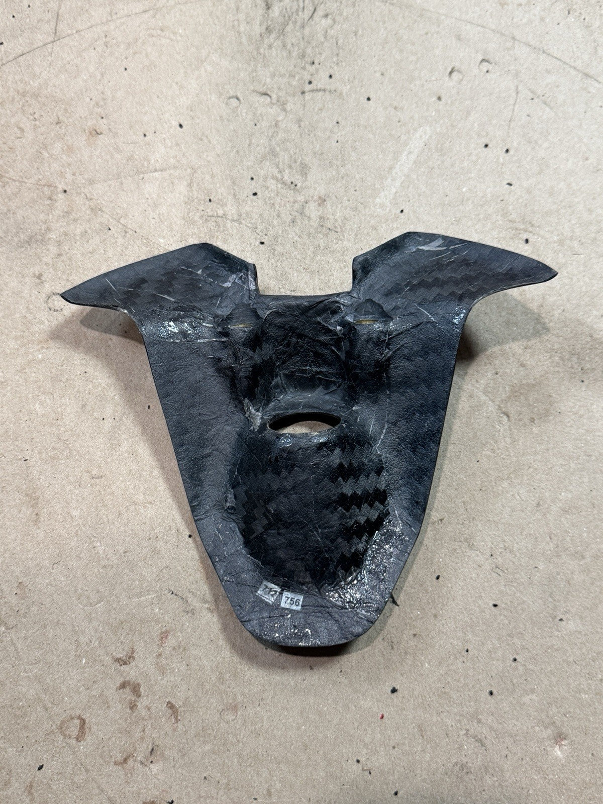 2007-2013 Ducati 848 1098 1198 OEM Carbon Fiber Fuel Gas Tank Ignition Key Cover1
