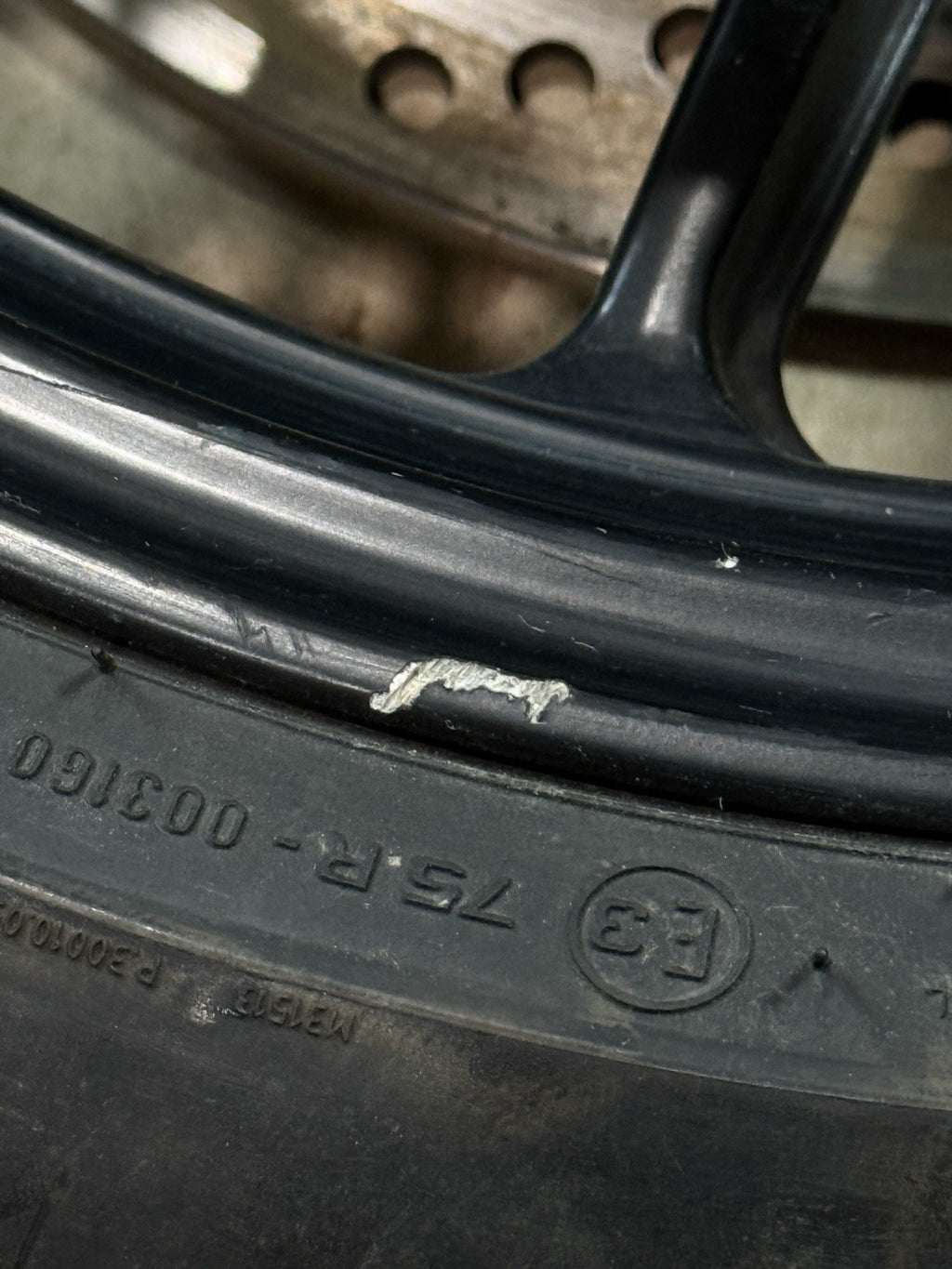 2011-13 Ducati 848 Evo 1098 1198 OEM Front Wheel Rim W/ Tire DENTED Damaged