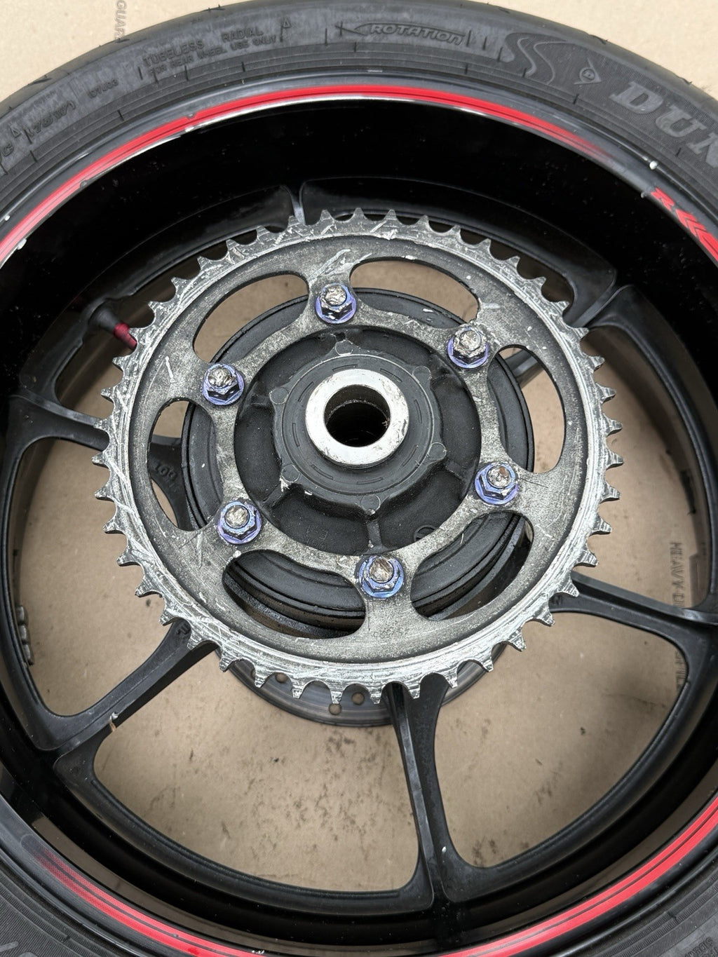 2017-2025 Suzuki GSXR1000 GSXR1000R OEM Front Rear Wheels Rotors Sprocket Hub7