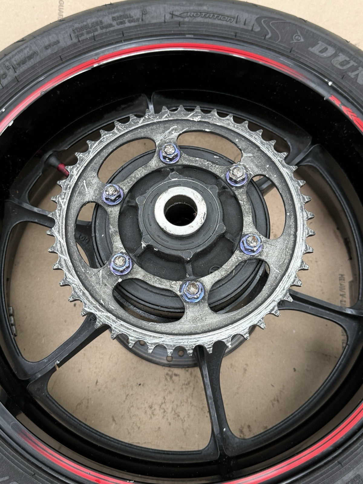 2017-2025 Suzuki GSXR1000 GSXR1000R OEM Front Rear Wheels Rotors Sprocket Hub7