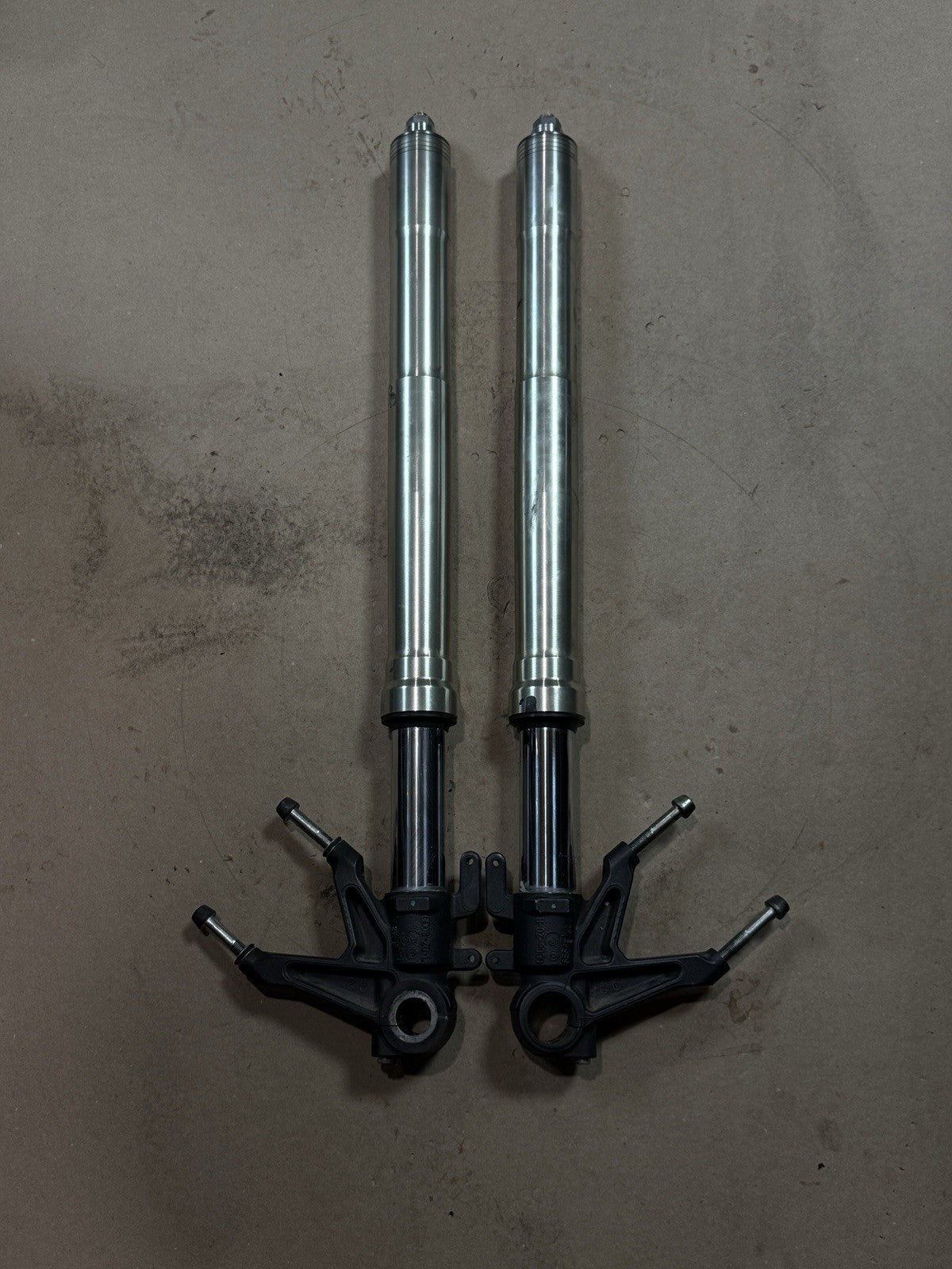 11-13 Ducati 848 1198 Evo SE Front Forks Suspension Assembly DAMAGED BENT OEM