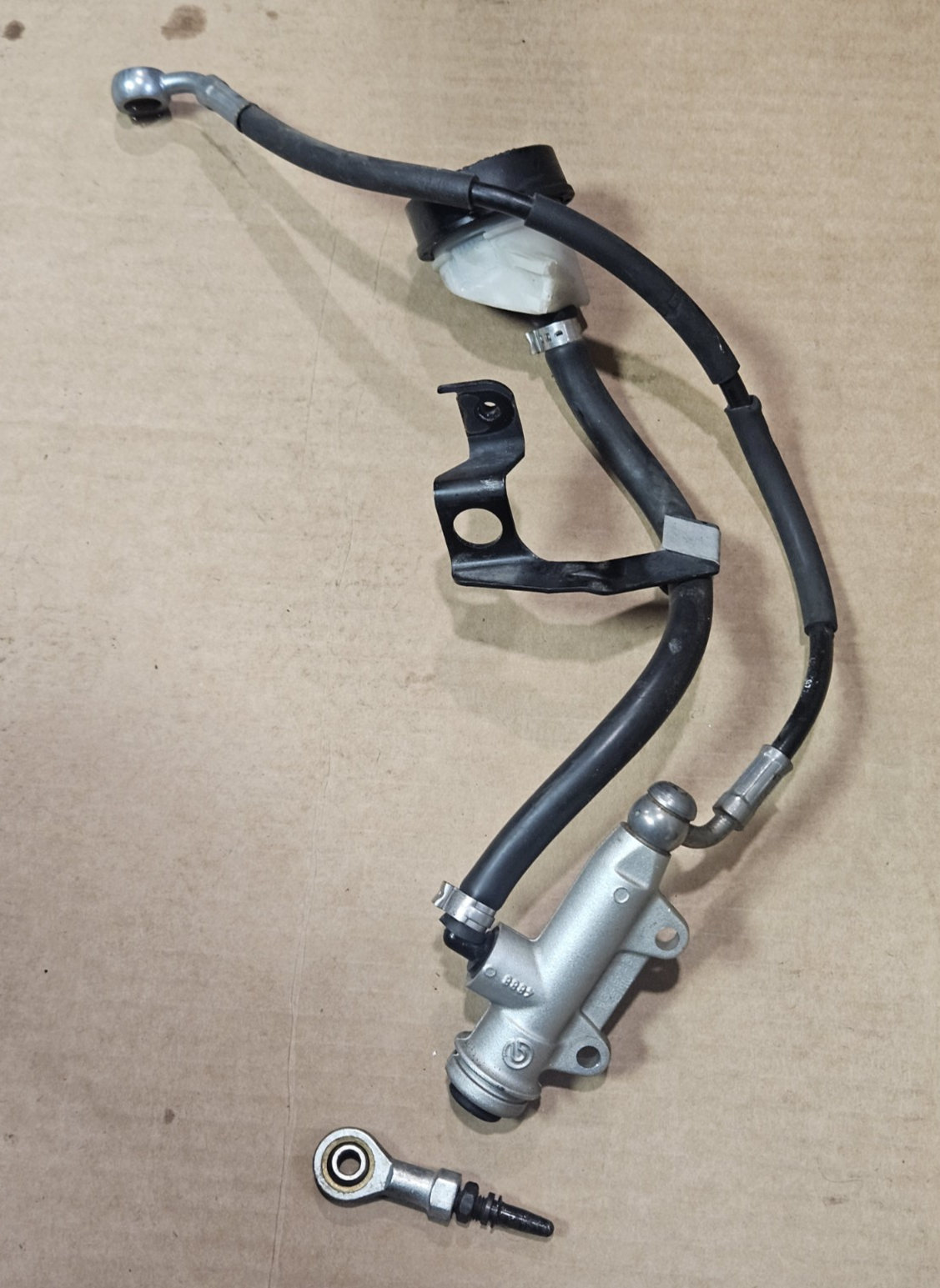 09-14 2014 BMW S1000RR Rear Brake Master Cylinder Brake Line Bracket OEM Caliper