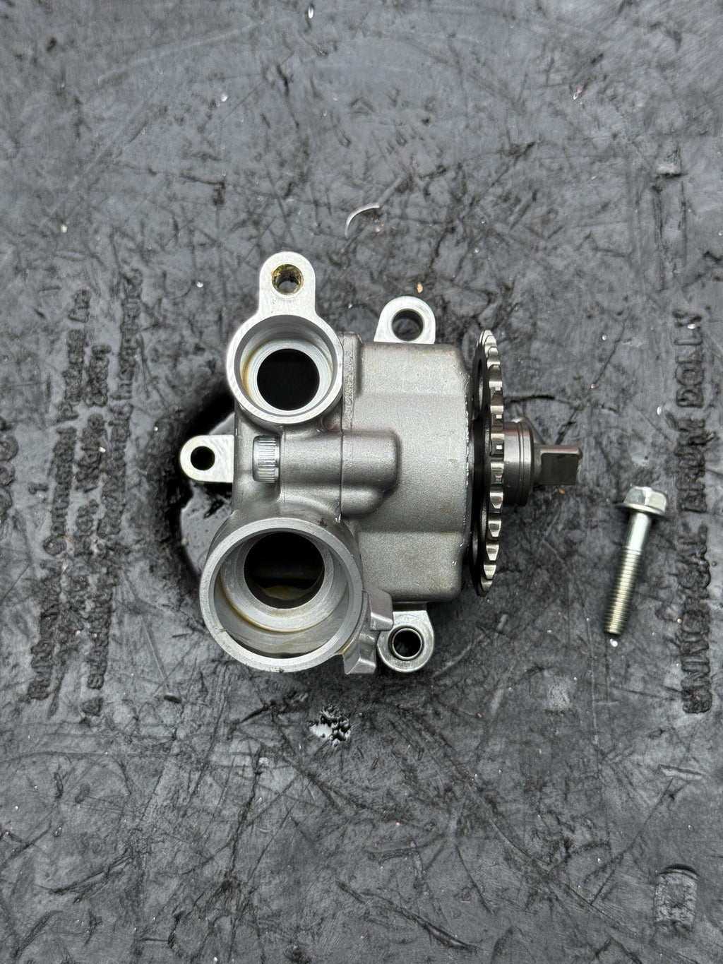 08-16 Yamaha YZF-R6 R6 OEM Engine Oil Pump Drive Chain Gear Motor Assembly9