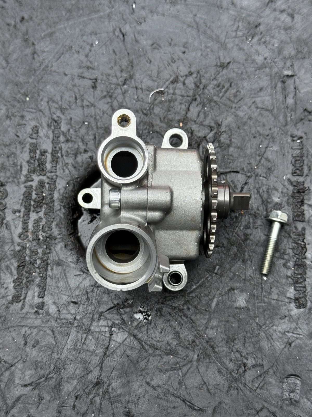 08-16 Yamaha YZF-R6 R6 OEM Engine Oil Pump Drive Chain Gear Motor Assembly9