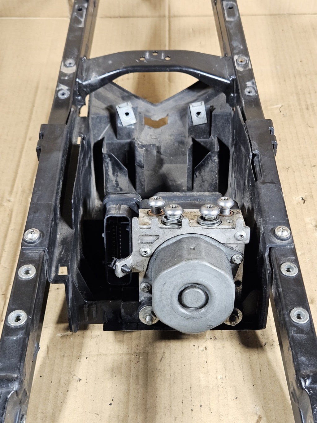 2012 BMW S1000RR OEM Rear Subframe with Battery Box Tray ABS Pump Unit Module9