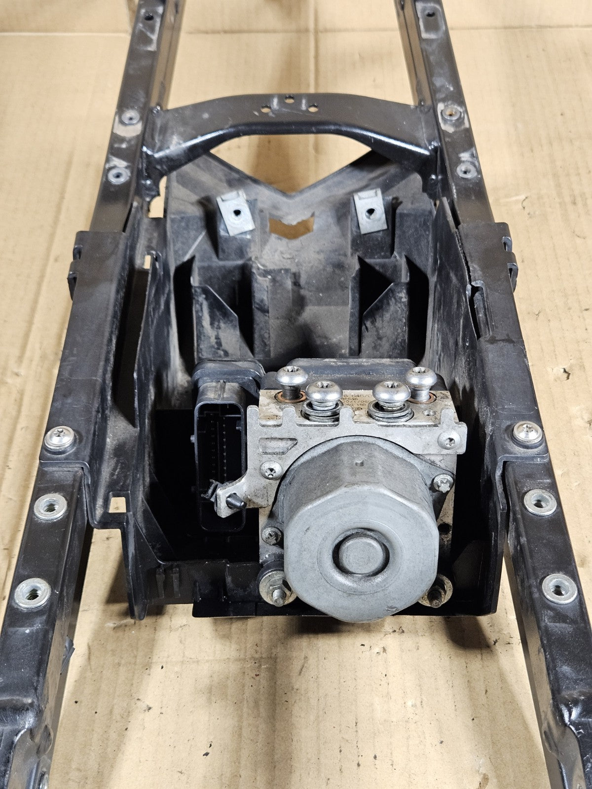 2012 BMW S1000RR OEM Rear Subframe with Battery Box Tray ABS Pump Unit Module9