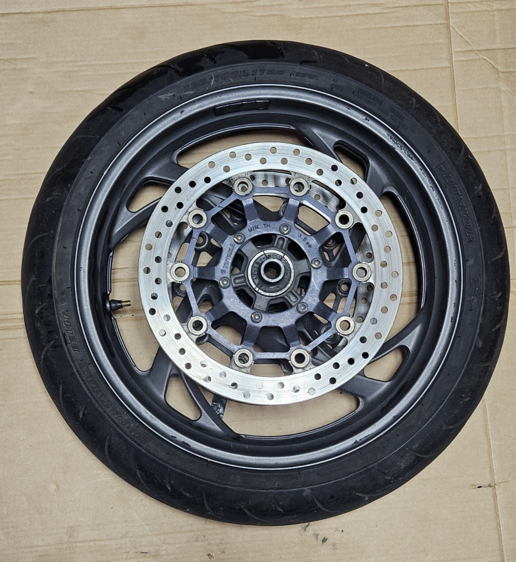 08-14 Honda CB1000R OEM Front Wheel Rim 17 inch Aluminum Hub Bearing Naked Bike