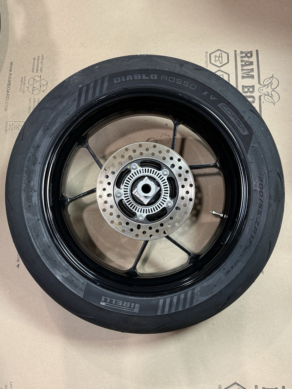 2021-24 Aprilia RSV4 1100 OEM Front & Rear Wheel Rim Set Mounted Tires Straight