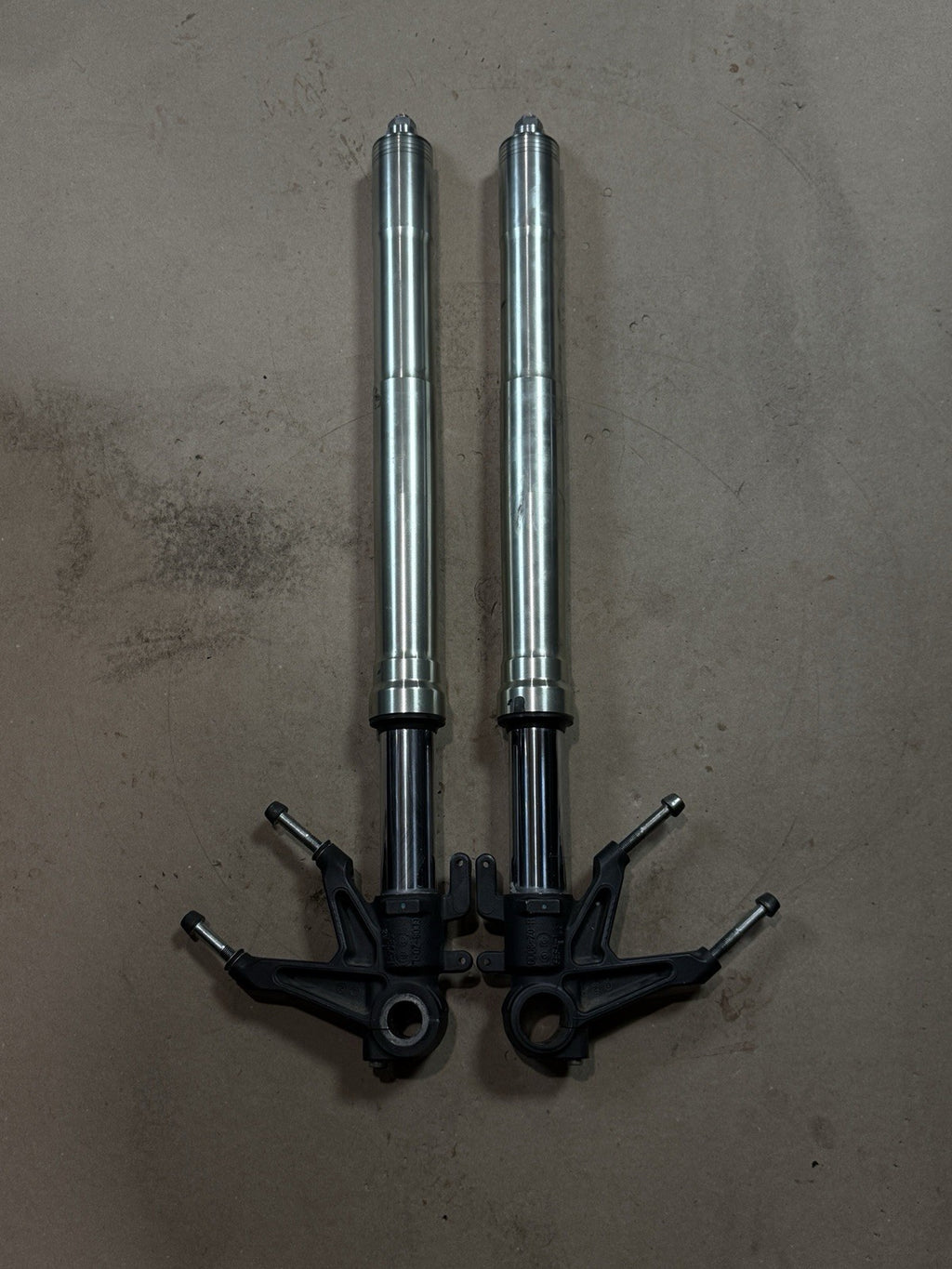 11-13 Ducati 848 1198 Evo SE Front Forks Suspension Assembly DAMAGED BENT OEM