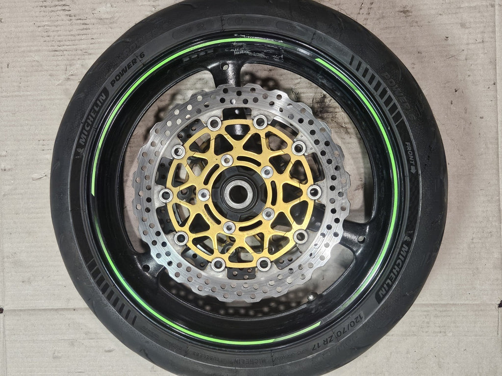 11-15 2014 Kawasaki Ninja ZX10R OEM Wheels Rims Set Rotors Tires Straight Clean